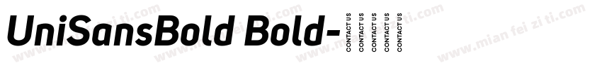 UniSansBold Bold字体转换